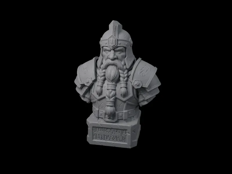 Buste 1 — Seigneur de Guerre en Armure Royale
