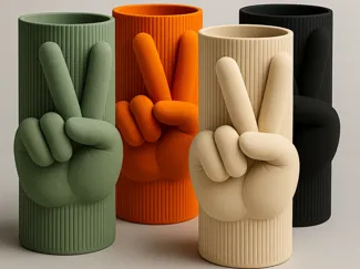 two Peace pen holder (7abteen)