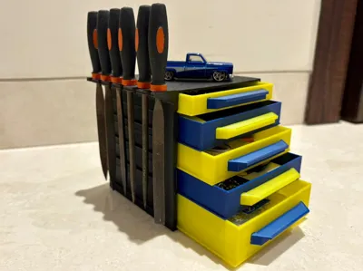 Desktop Storage Drawers and Hand File Holder