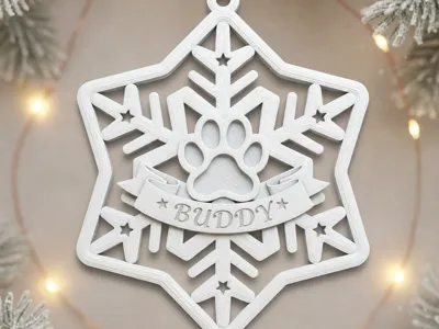 Pawprint snowflake