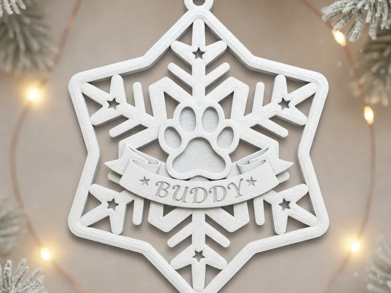 Pawprint snowflake