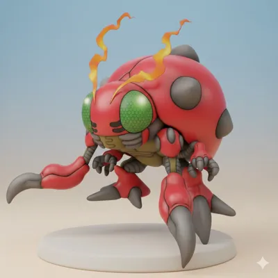 Tentomon Digimon Creature Model