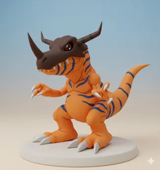 Greymon Digimon Creature Model