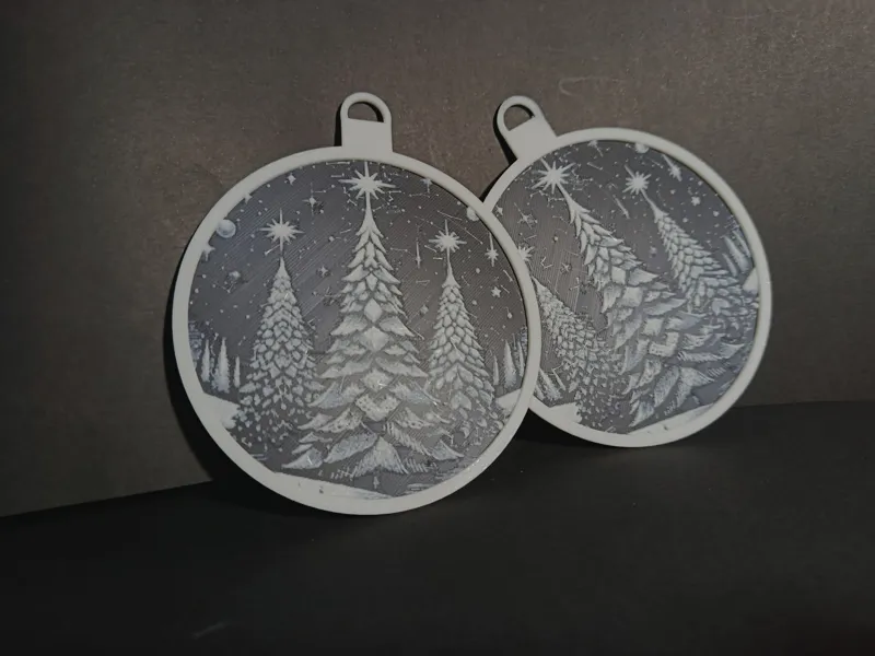 Hueforge Christmas tree ornament