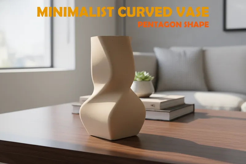 Minimalist Curved Vase – Contemporary Home Decor
