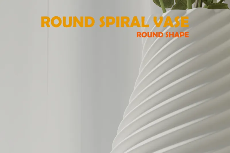 Spiral‑Patterned Round Vase – 3D Printable Model