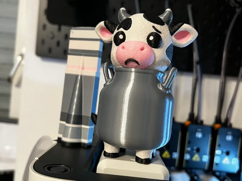 Cow in Milk Can