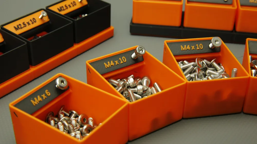 M2-M4 Screw Storage Box with Display Slot, Detachable, Dual Color ...