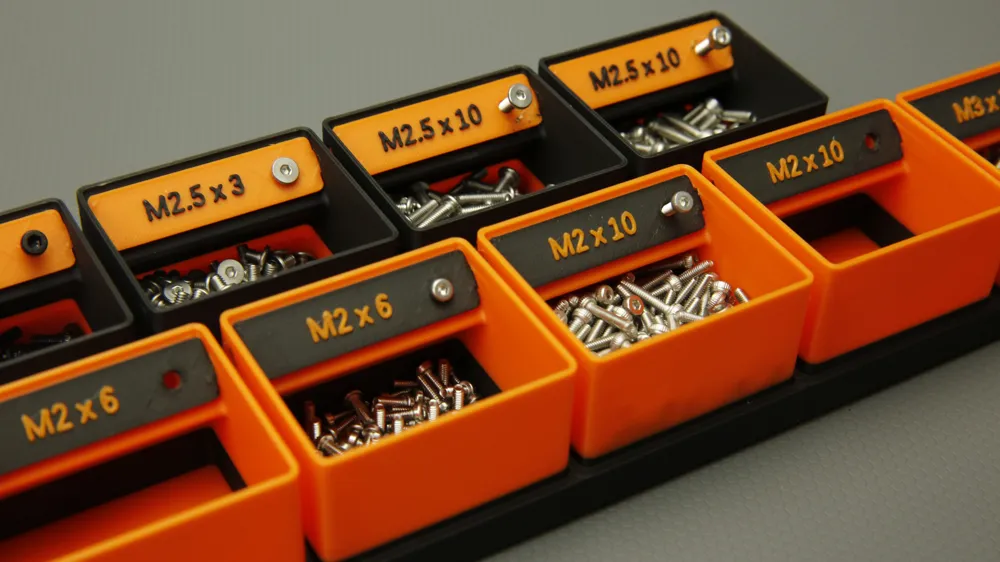 M2-M4 Screw Storage Box with Display Slot, Detachable, Dual Color ...
