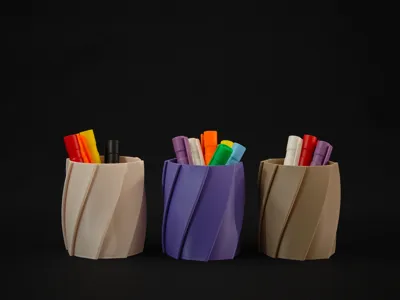 Waterdrop Petal Ripple Pen Holder