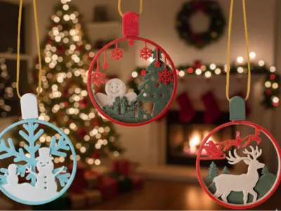 DIY Layered Christmas Ornament Collection