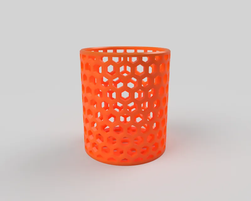 Stylish Hexagonal Pen Cup