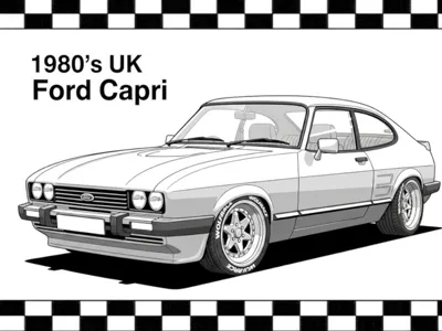Hueforge Image of a 1980`s Ford Capri