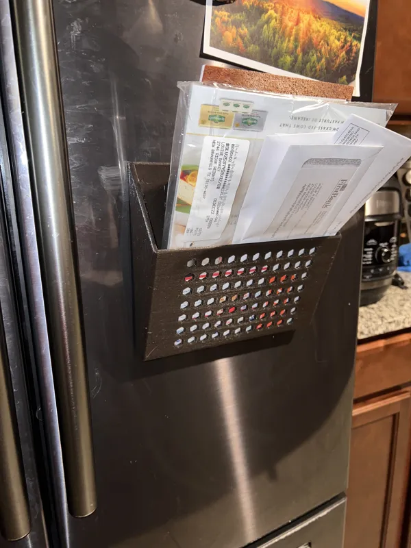 Magnetic Mail/Document Holder for Fridge