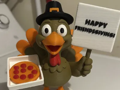 Happy Friendsgiving Pizza Turkey