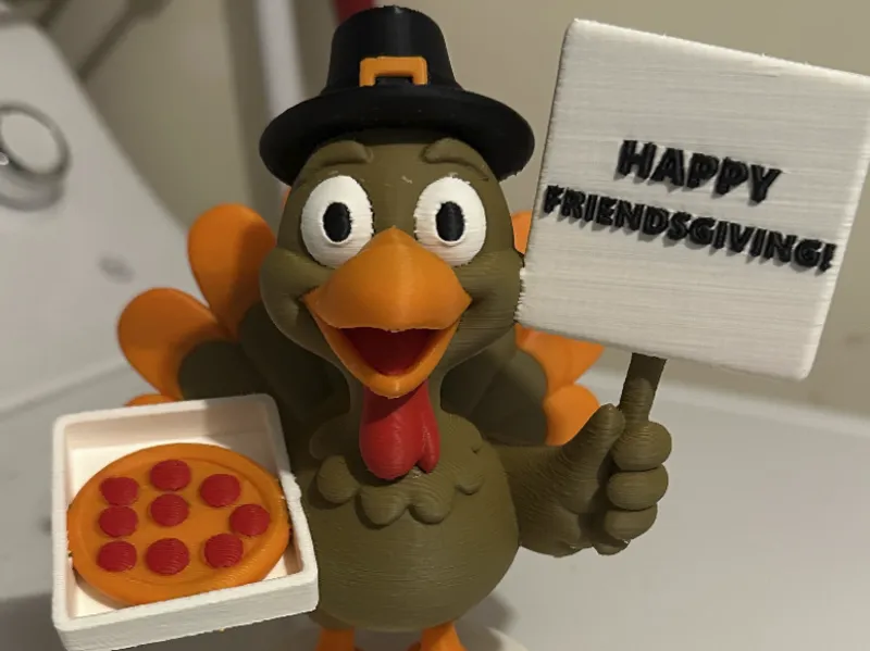 Happy Friendsgiving Pizza Turkey