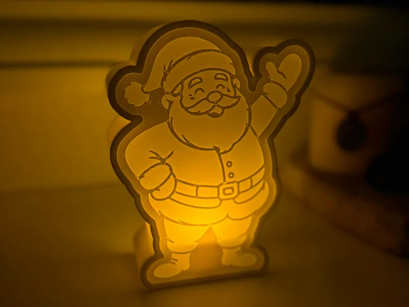 Tealight Santa Claus Christmas Lantern
