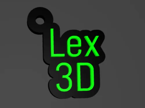 Custom 3D Keychain – 200 Fonts, Border & Ring