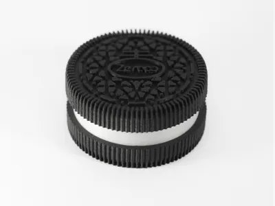 Oreo Fidget Button Keychain