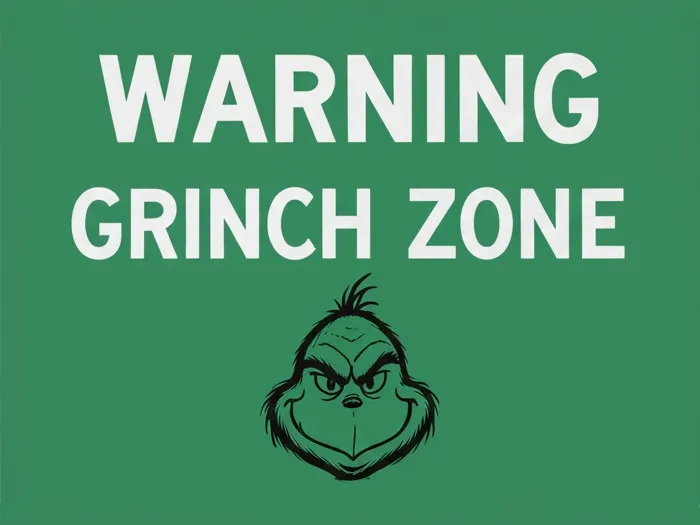 Grinch Warning Sign