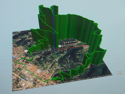 Versilia - 3D Map Capriglia Ascent - Pietrasanta