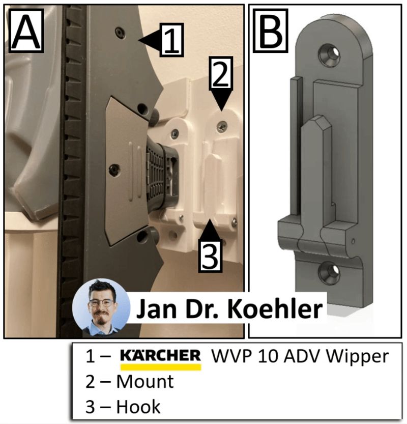 Kärcher WVP10 Advanced – Dual Wiper Holder