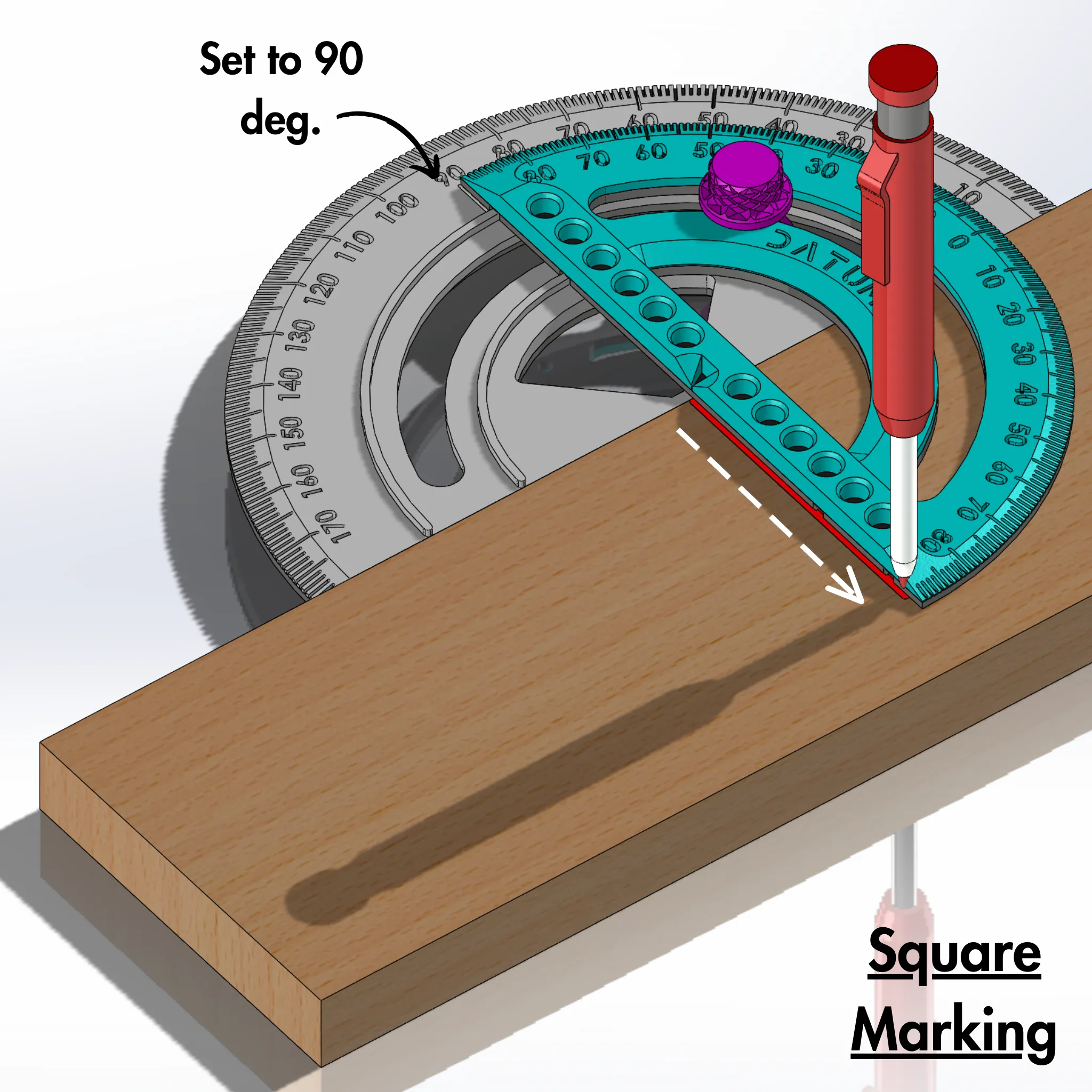Dual Protractor - Free 3D Print Model - MakerWorld