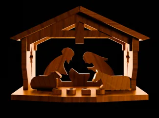 Mini Christmas Nativity House – 3DPrinted Ornament