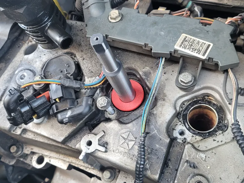 2013 Fiat 500 1.4L plug hole tap centering spacer