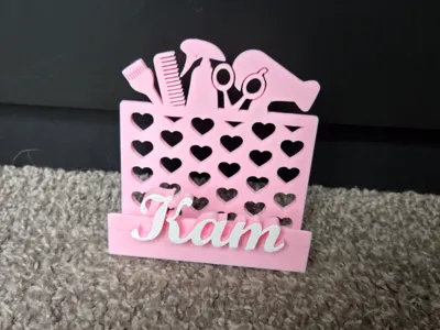 Hair stylist card holder