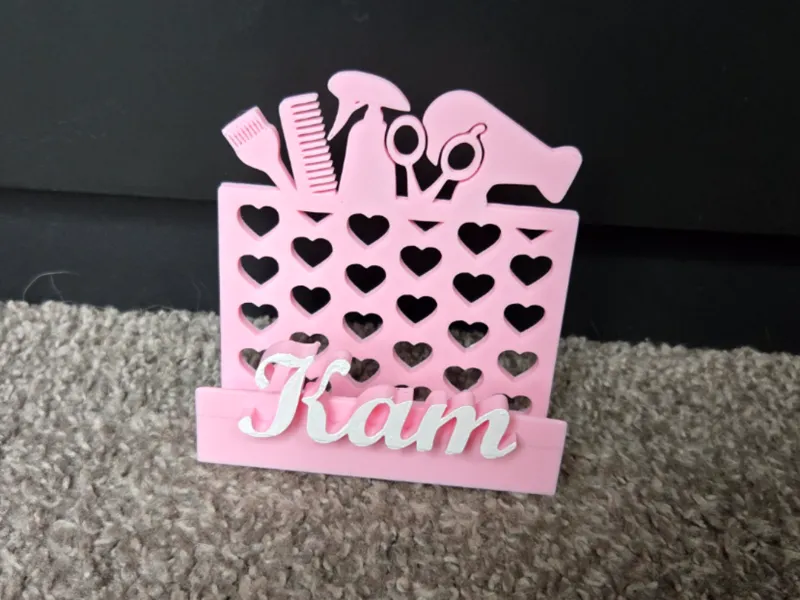 Hair stylist card holder
