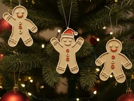 Gingerbread man Christmas tree ornament