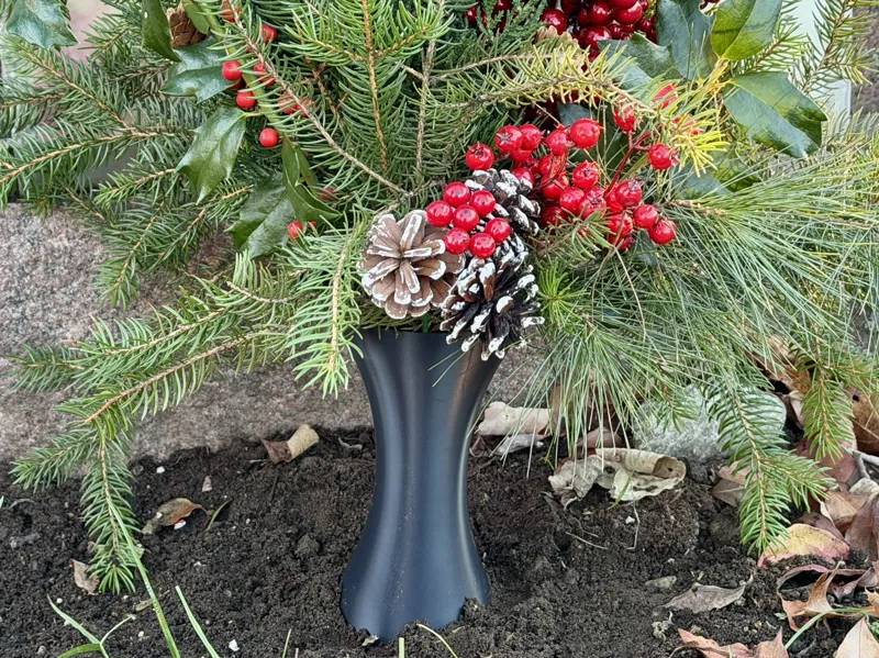 Cemetery Vase with Stake