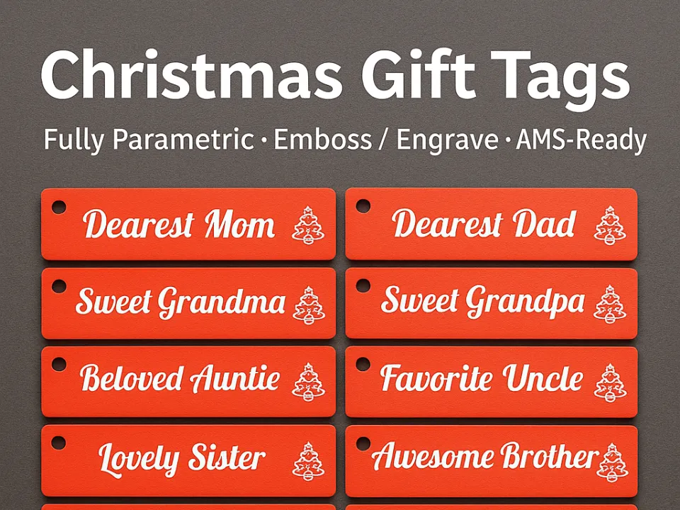 Christmas Gift Tags - customizable name tags