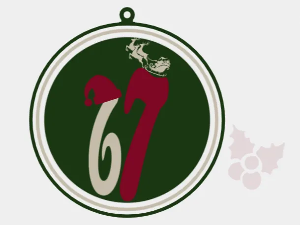 67 Christmas ornament
