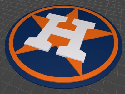 3 color Houston Astros Logo (single extruder)
