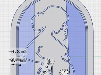 Polymer Clay Mama and Baby Bump with Heart cutter