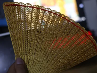 Openwork Patterned Fan