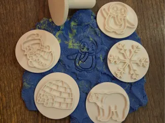 winter clay stamps