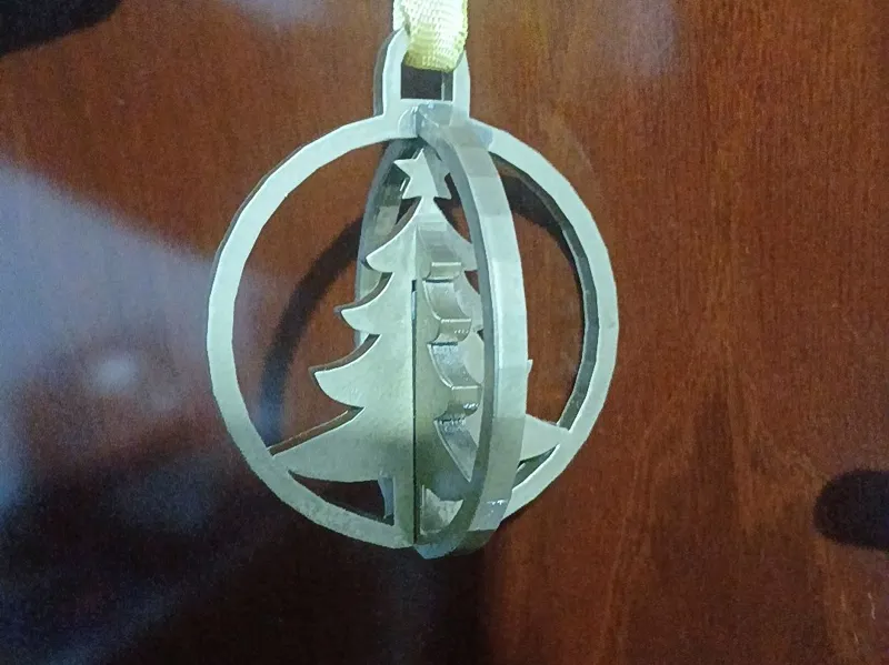 assembled Christmas ball with tree