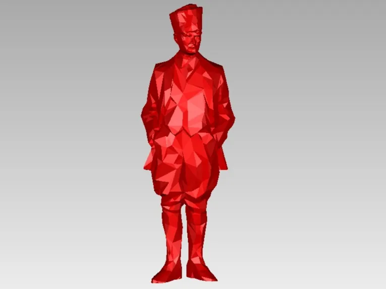 Mustafa Kemal Atatürk Low Poly