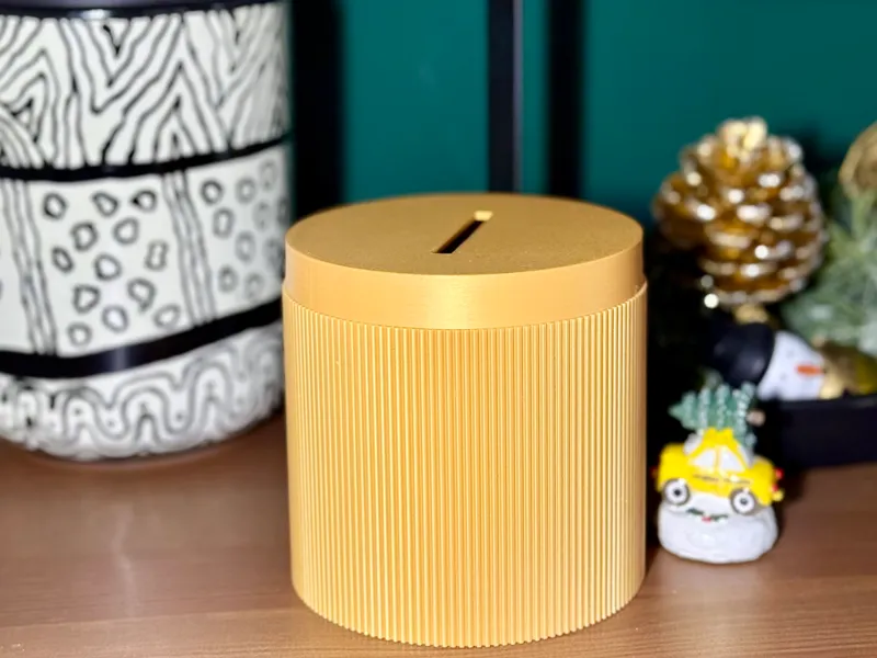 Modern Ribbed Piggy Bank