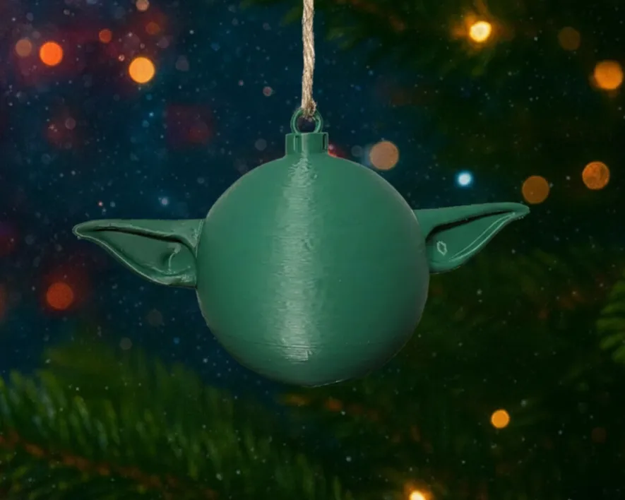 Yoda Christmas Bauble * No AMS - Free 3D Print Model - MakerWorld