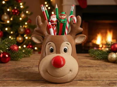 Rudolph Reindeer Pen Holder 