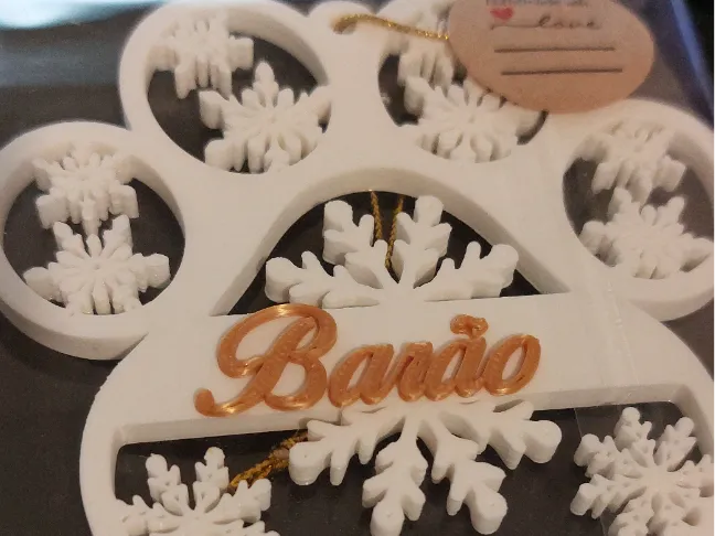 Personalizable christmas paw ornament
