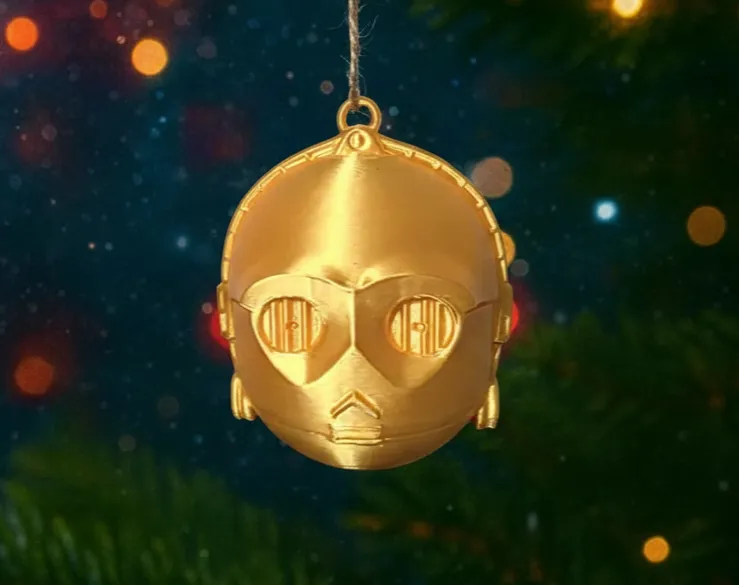 C3PO Christmas Bauble * No AMS - Free 3D Print Model - MakerWorld
