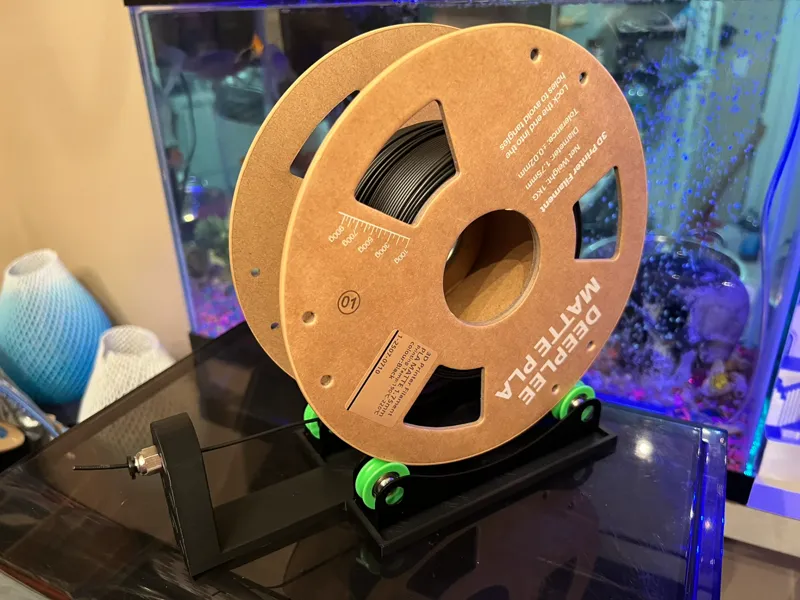 Rolling Spool Adapter Plate with Filament Guide
