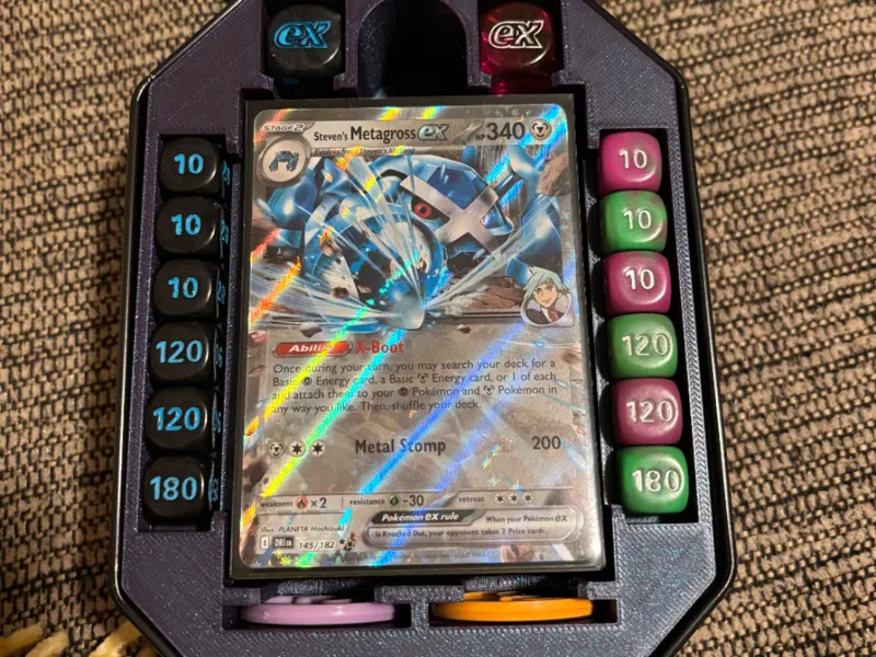 Pokemon TCG deck box insert for triple whammy tins