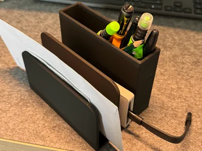 Document and pen holder