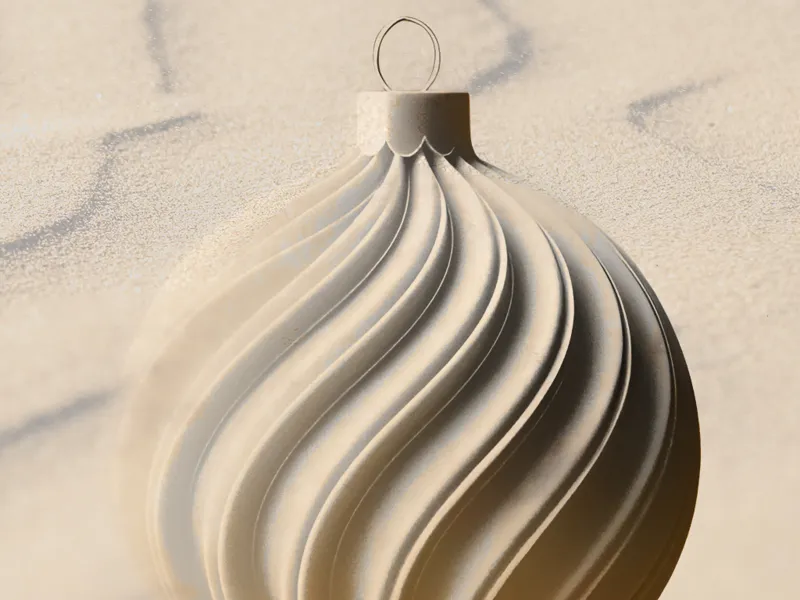 Swirled Christmas Ornament